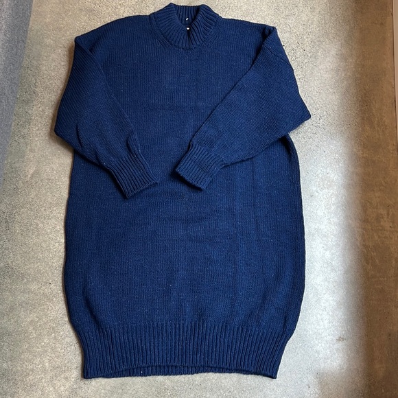 Babaa Wool Dress, one size, navy - Picture 2 of 5